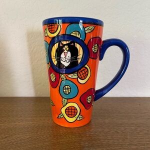 Catzilla Colorful Cat  Mug bright orange